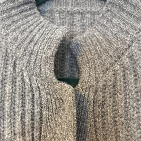 Gray Knit Toggle Cardigan - Picture 3 of 5